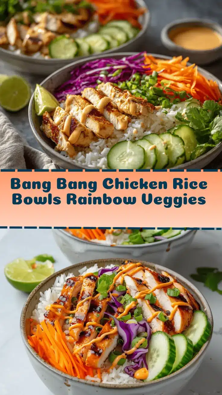 bang bang chicken rice bowls recipe
