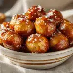brown butter pretzel salted caramel bites - featured image