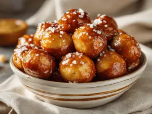 brown butter pretzel salted caramel bites - featured image