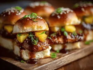 Brown Sugar Pineapple Chicken Sliders - featured image