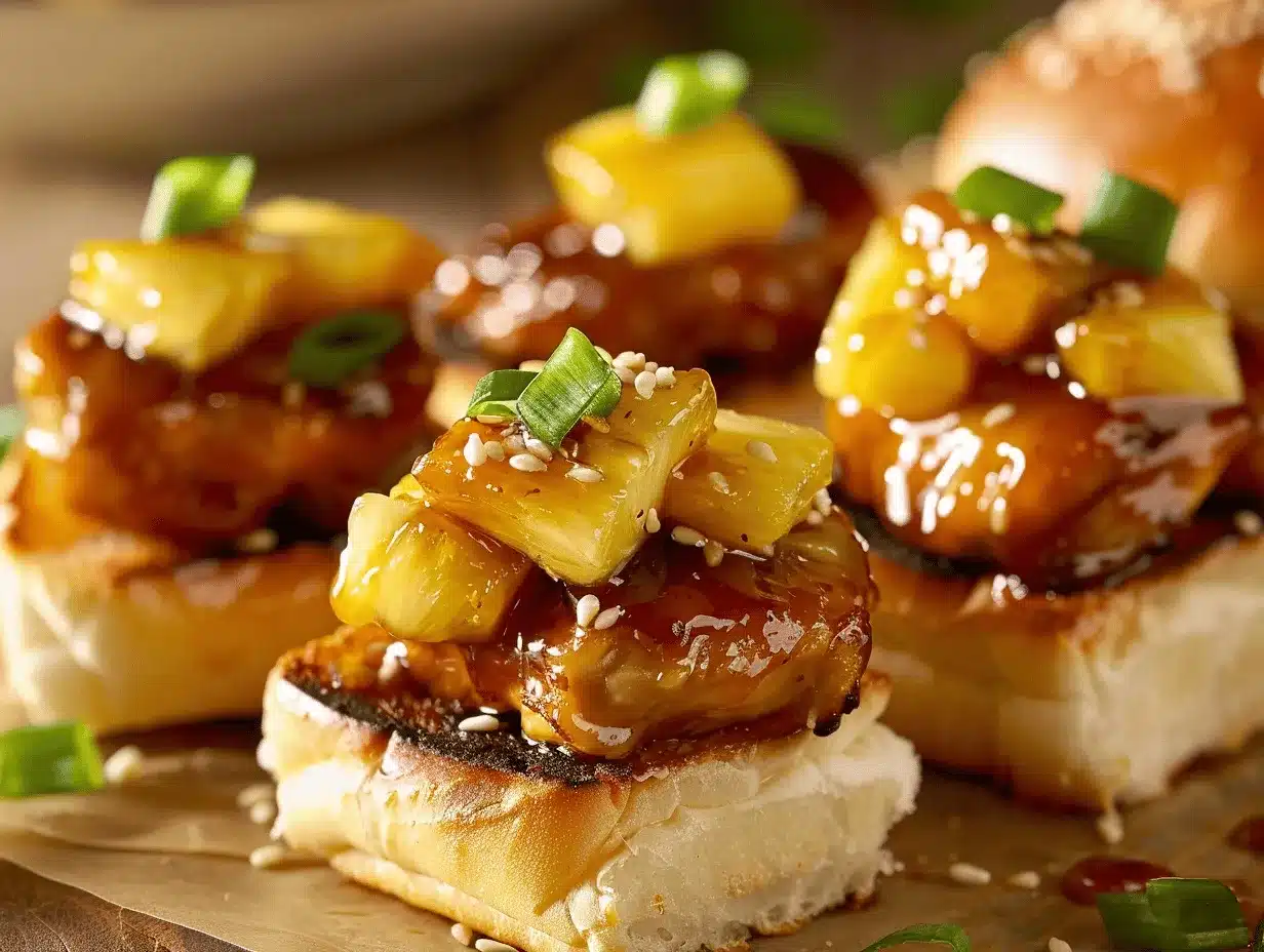 Brown Sugar Pineapple Chicken Sliders preparation steps
