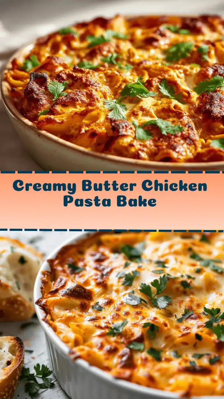 butter chicken pasta bake recipe