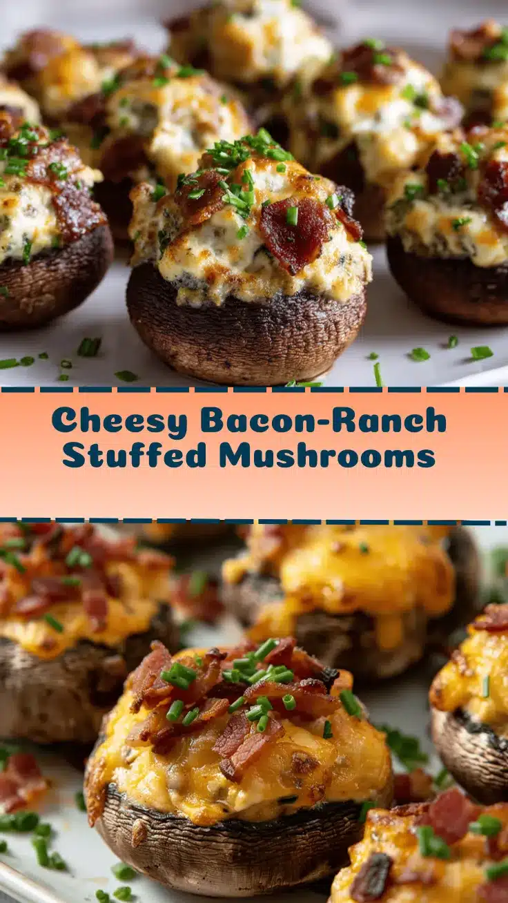 cheesy bacon-ranch stuffed mushrooms recipe