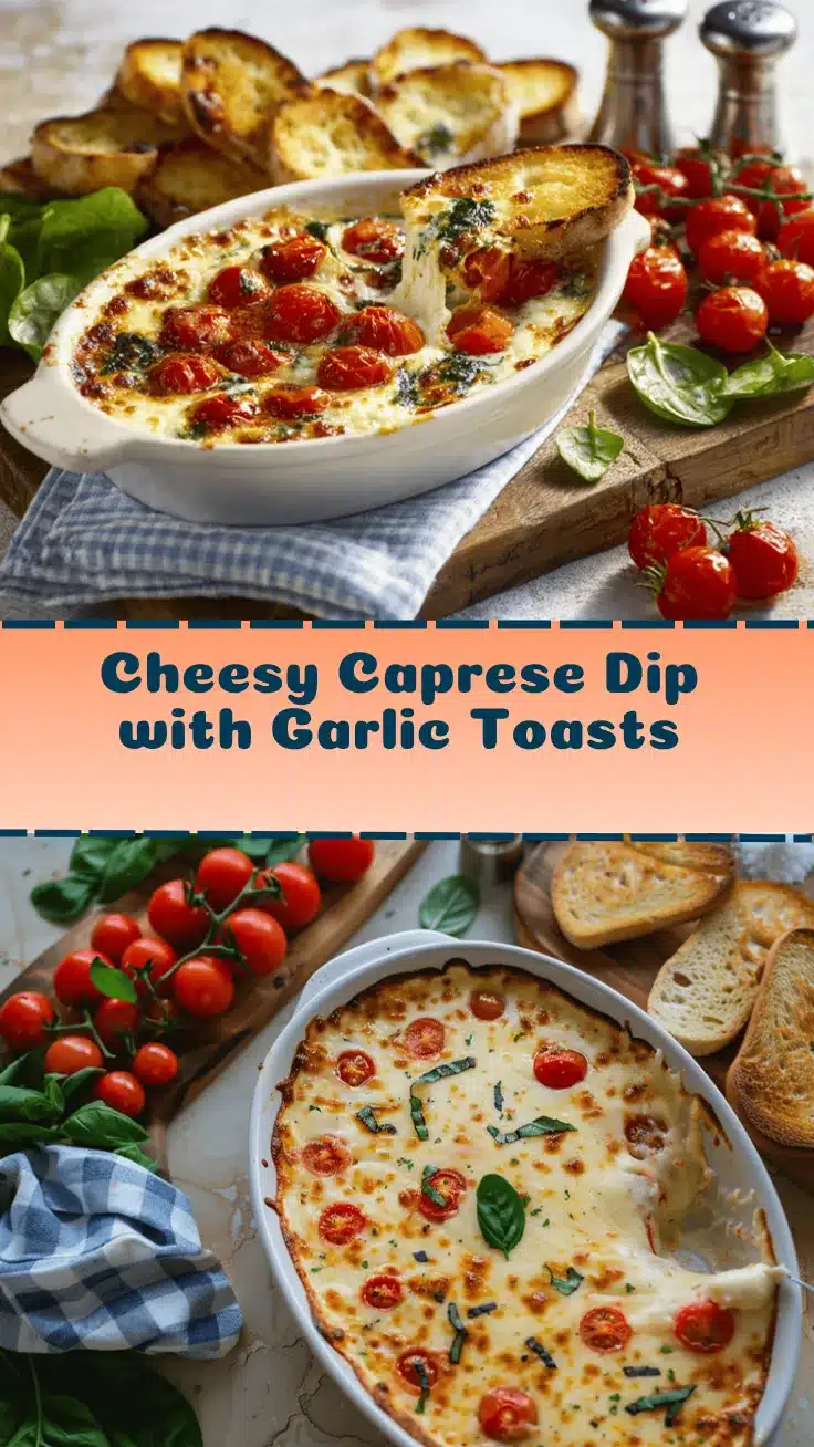 cheesy baked caprese dip recipe