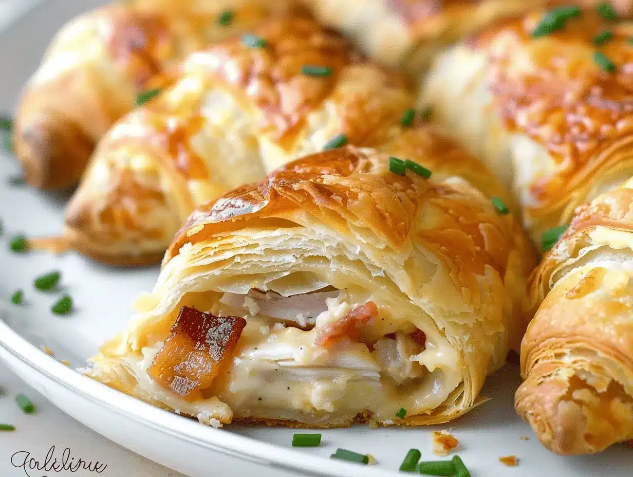 cheesy chicken bacon ranch crescent bites preparation steps