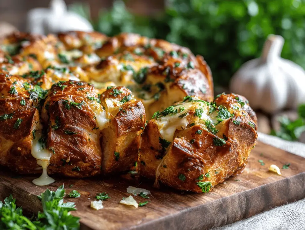 cheesy garlic air fryer pull-apart bread - featured image