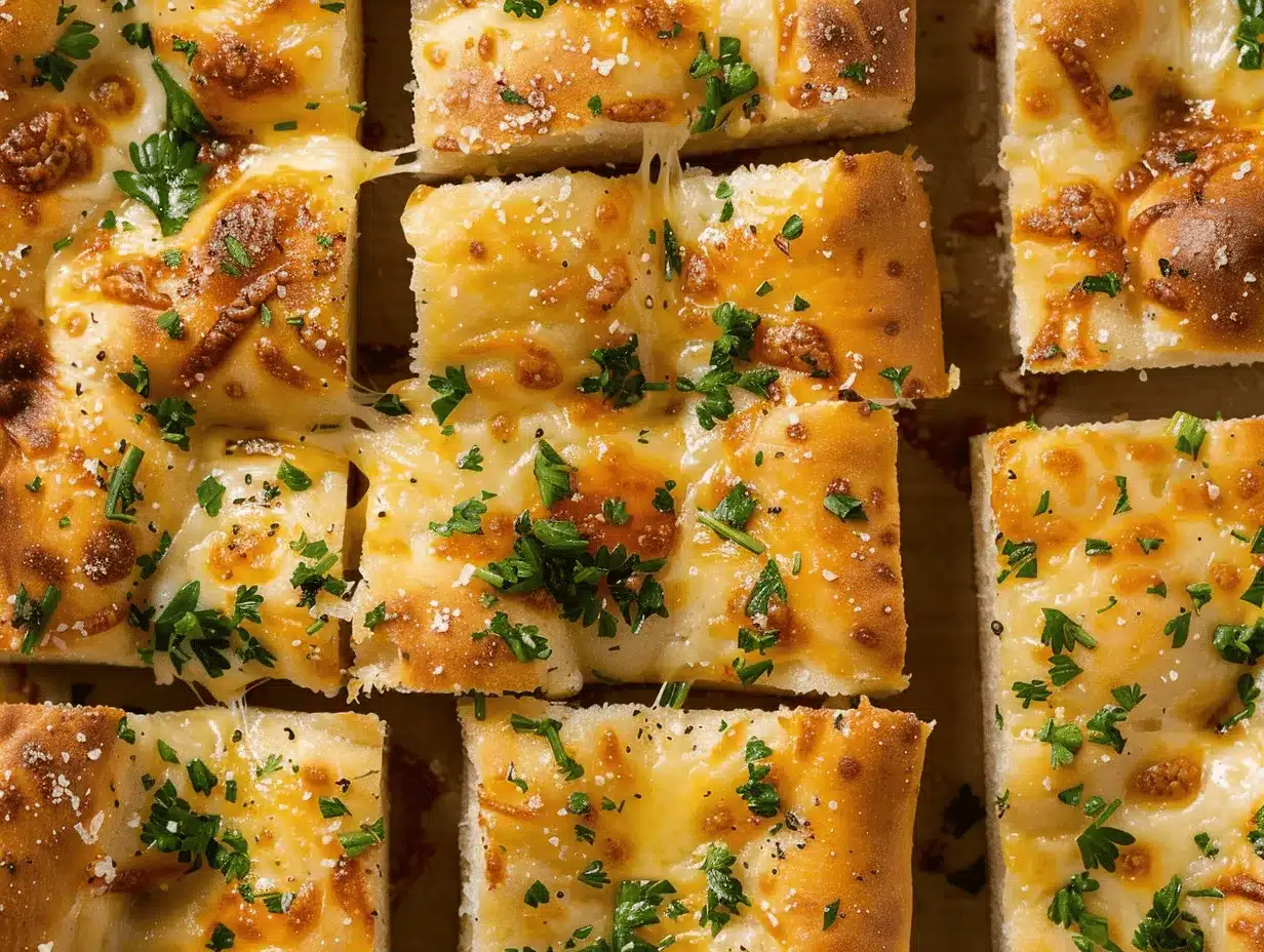 Cheesy Garlic Butter Focaccia Pull-Apart Bread preparation steps
