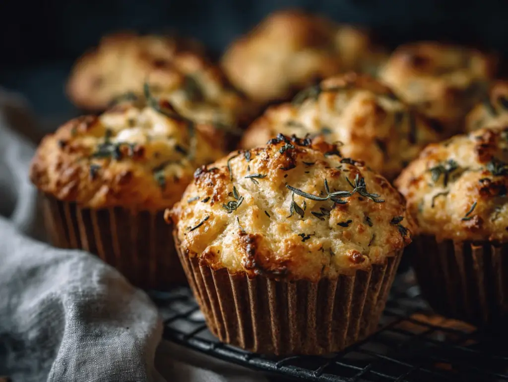 cheesy garlic herb focaccia muffins - featured image