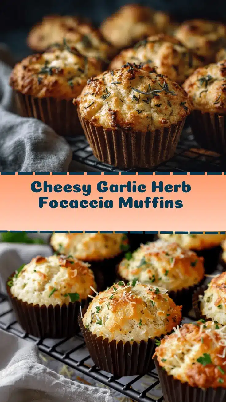 cheesy garlic herb focaccia muffins recipe