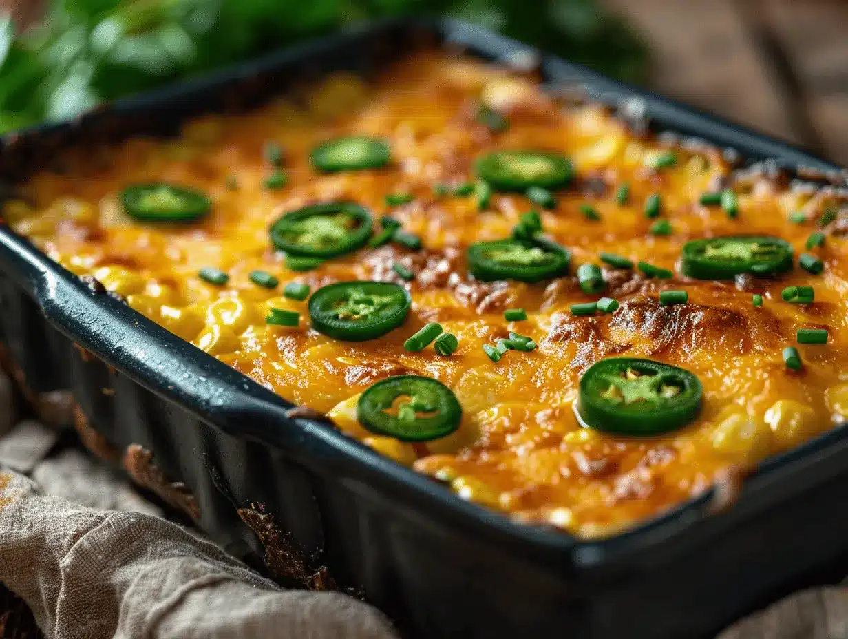 cheesy jalapeño honey corn casserole preparation steps