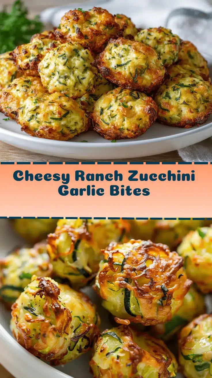 cheesy ranch zucchini garlic bites recipe