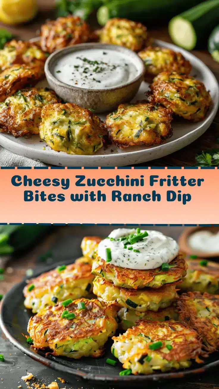 cheesy zucchini fritter bites recipe