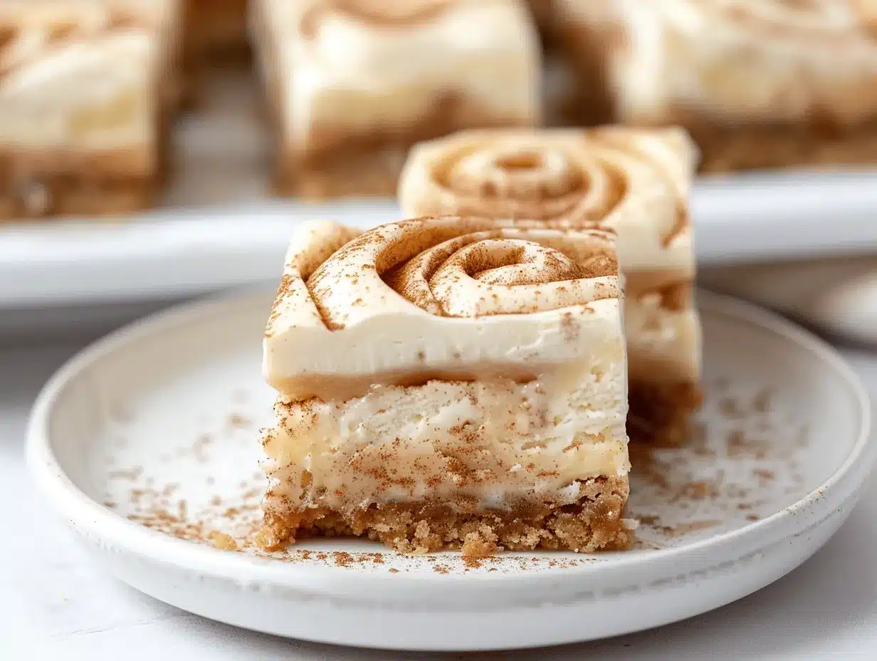 cinnamon roll cupcake cheesecake bars preparation steps