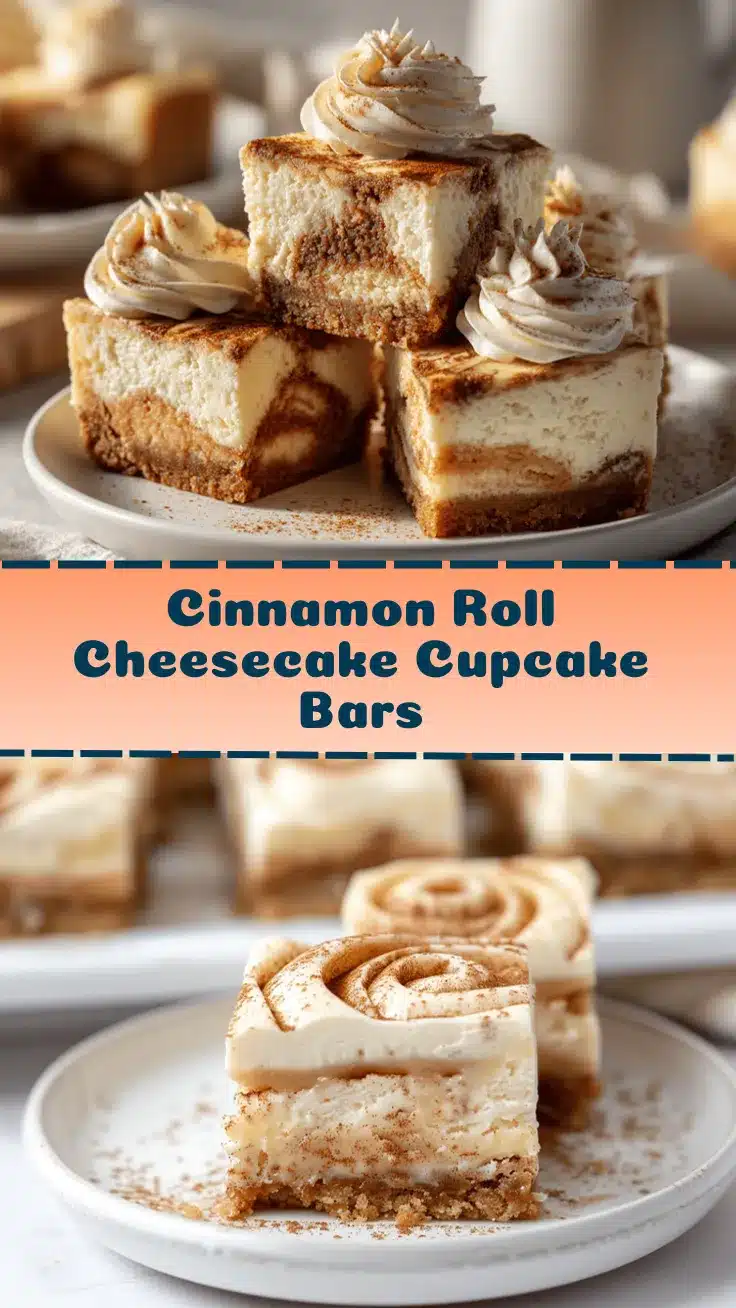 cinnamon roll cupcake cheesecake bars recipe