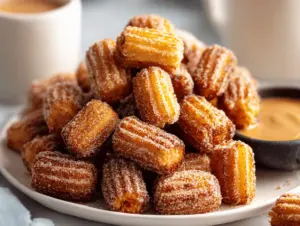 cinnamon sugar churro bites - featured image