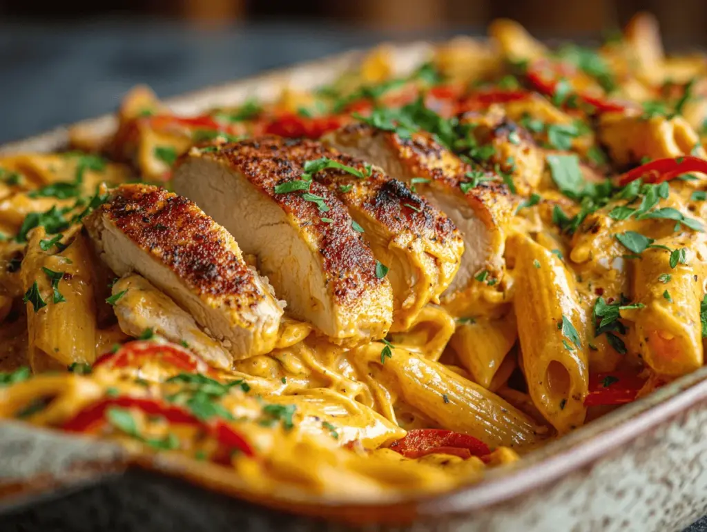 creamy Cajun chicken pasta bake - featured image
