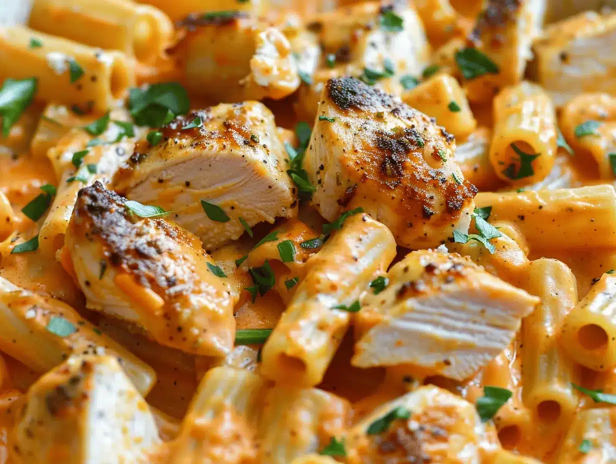 creamy Cajun chicken pasta bake preparation steps