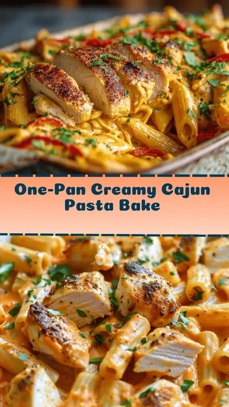 creamy Cajun chicken pasta bake recipe