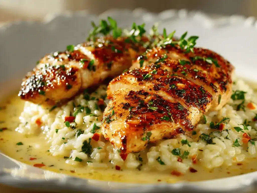 creamy garlic herb chicken - featured image