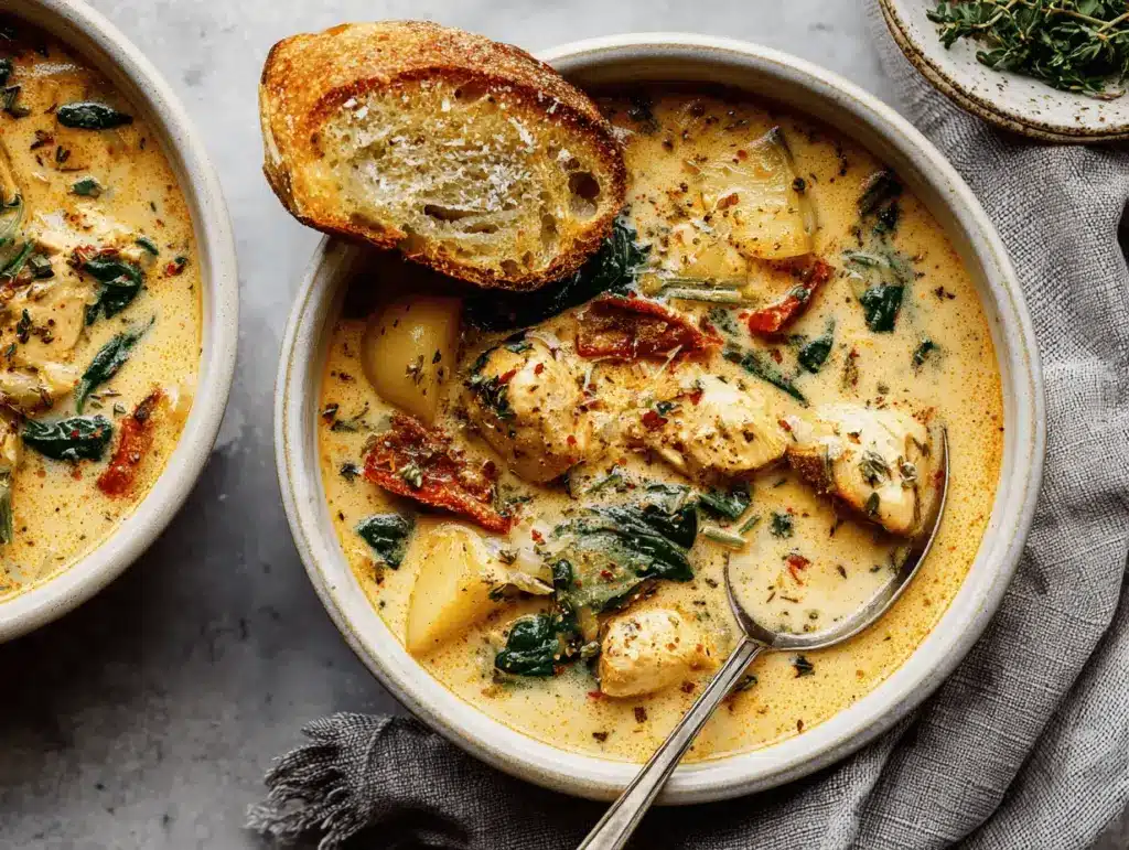creamy Tuscan chicken stew - featured image