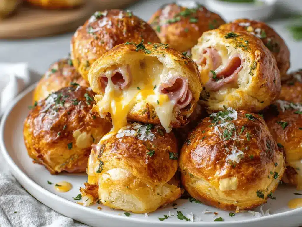 Crescent Roll Ham and Cheese Bombs - featured image