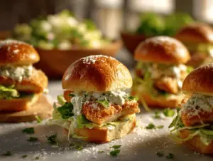 crispy chicken Caesar sliders - featured image