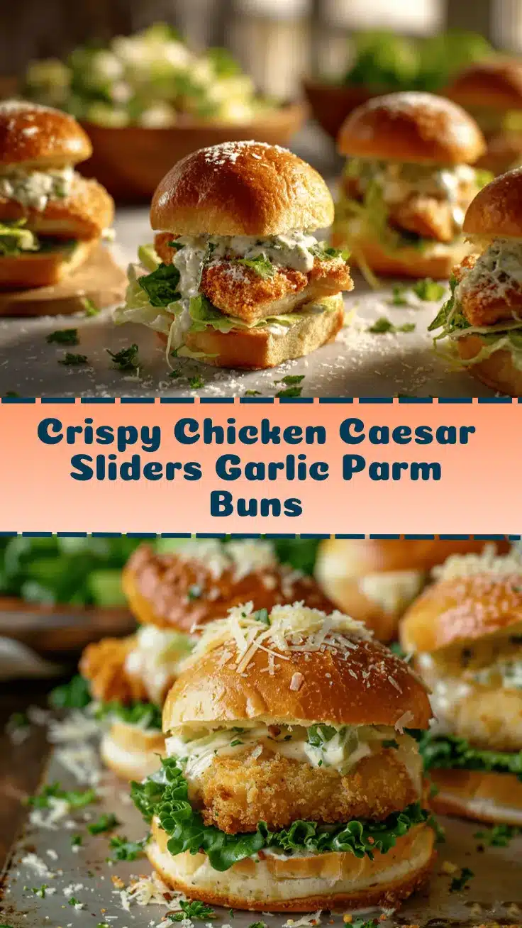 crispy chicken Caesar sliders recipe