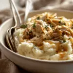 crockpot chicken and gravy bowls - featured image