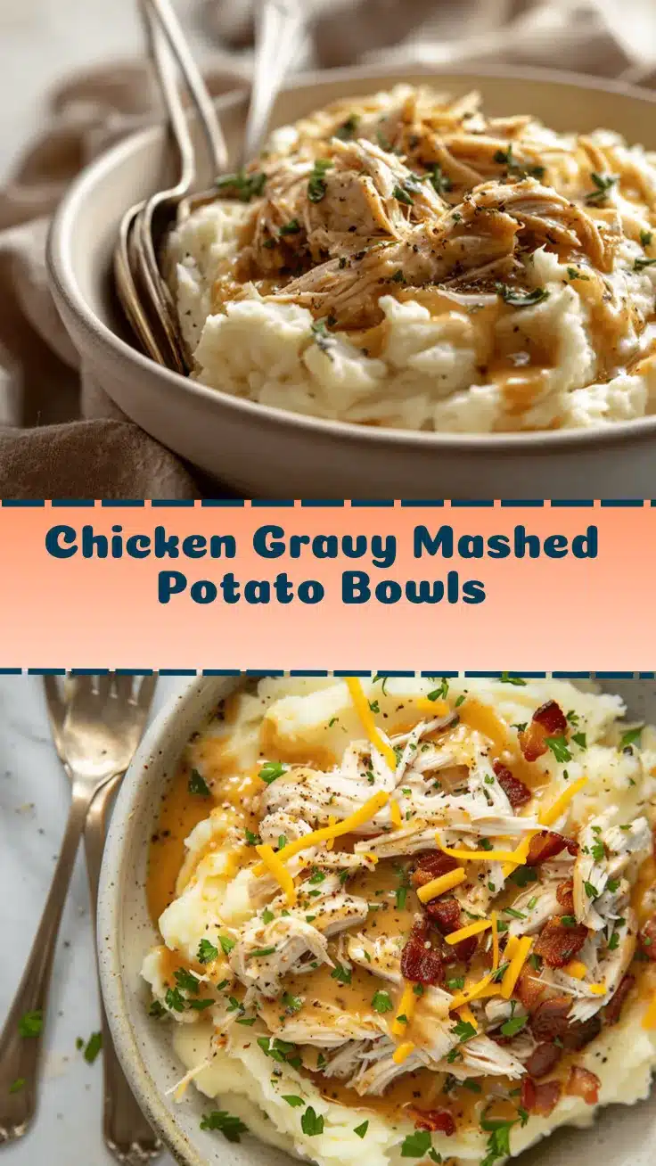 crockpot chicken and gravy bowls recipe