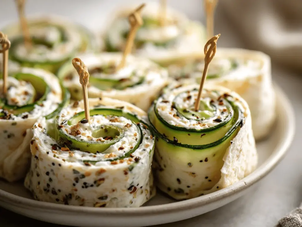 everything bagel cucumber pinwheels - featured image