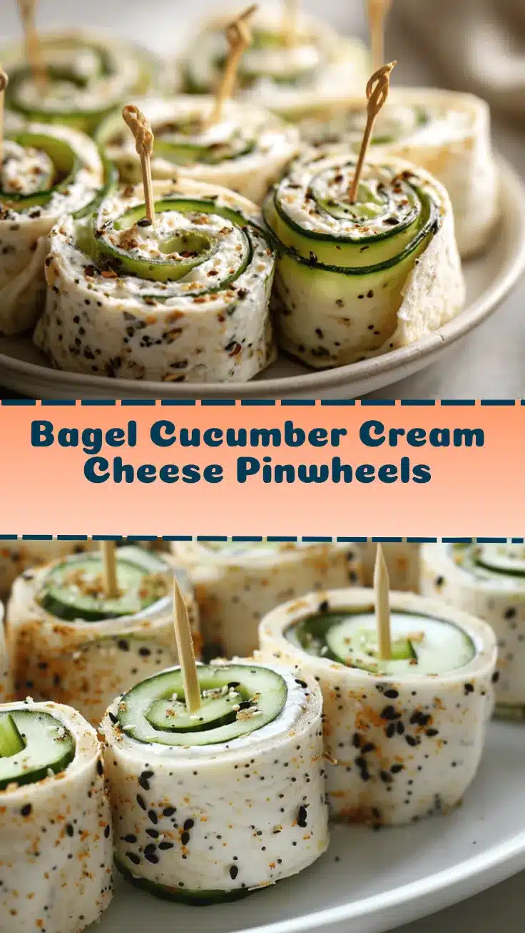 everything bagel cucumber pinwheels recipe