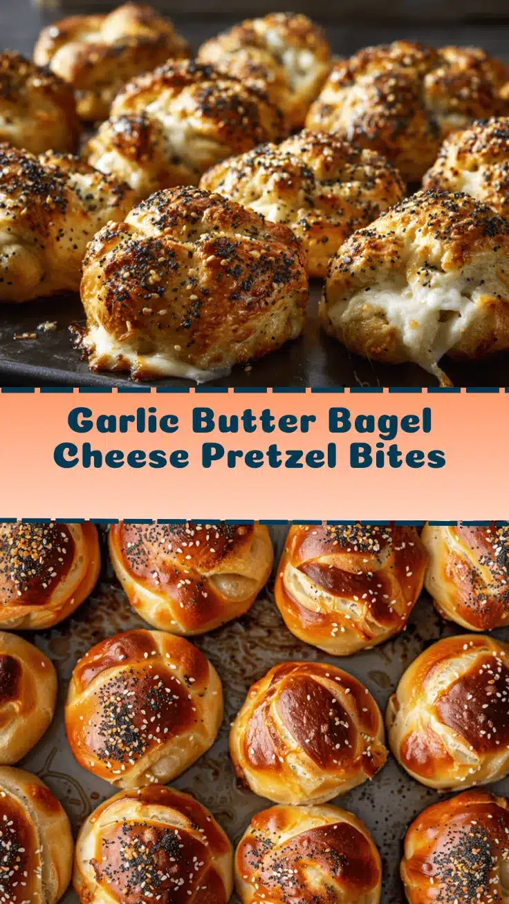garlic butter everything bagel cheese pretzel bites recipe