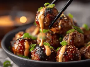 Honey Garlic Korean BBQ Meatballs - featured image