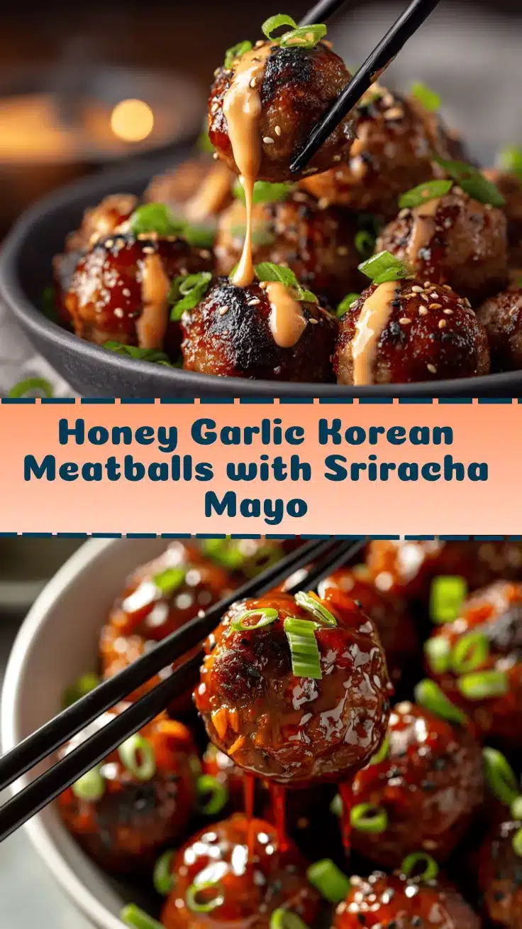 Honey Garlic Korean BBQ Meatballs recipe
