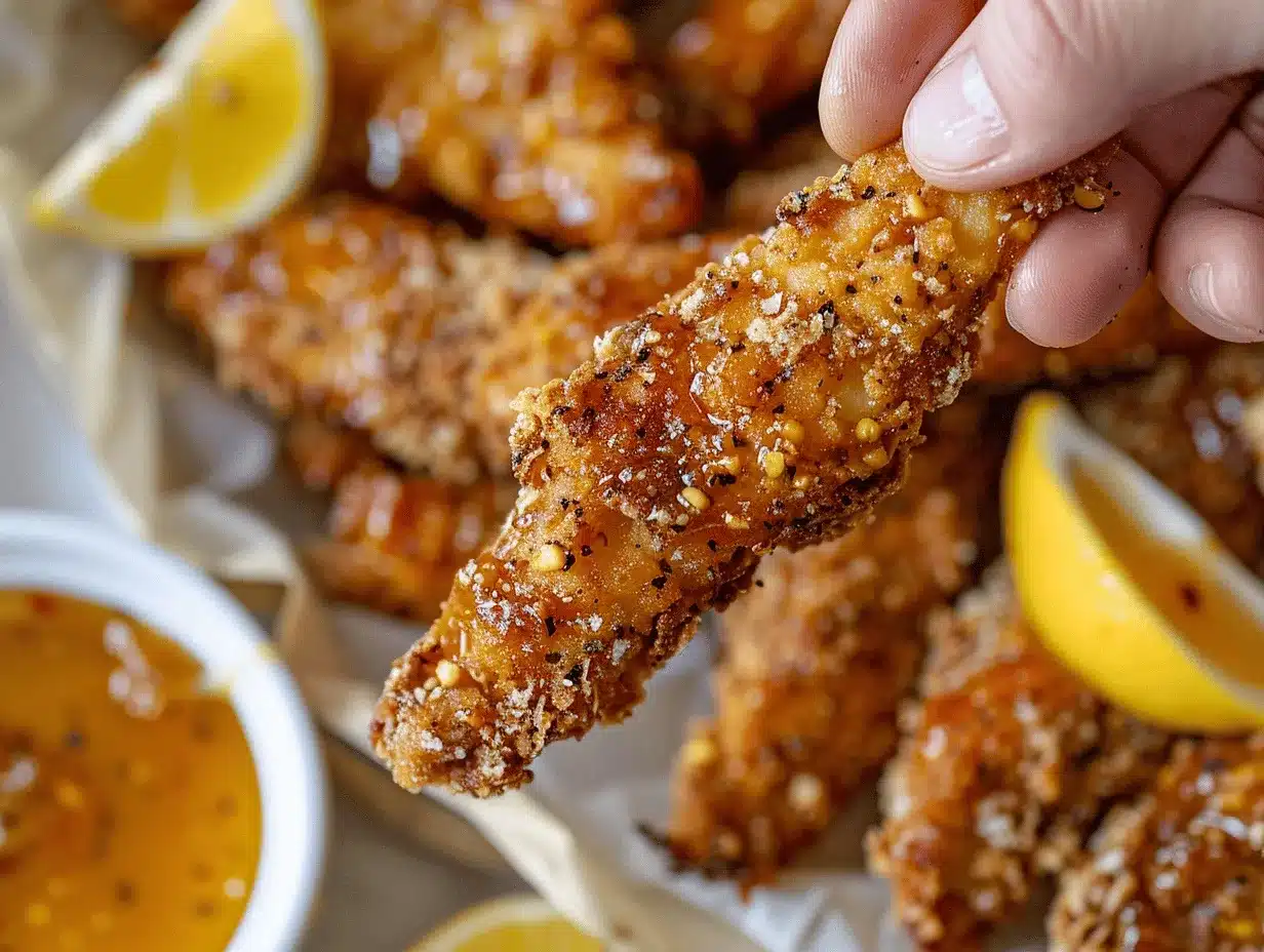 honey lemon pepper chicken tenders preparation steps