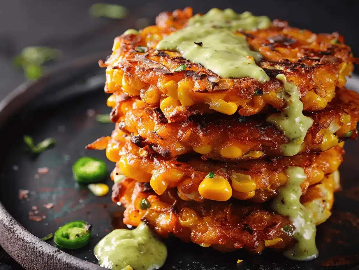 Jalapeño Cheddar Corn Fritters preparation steps