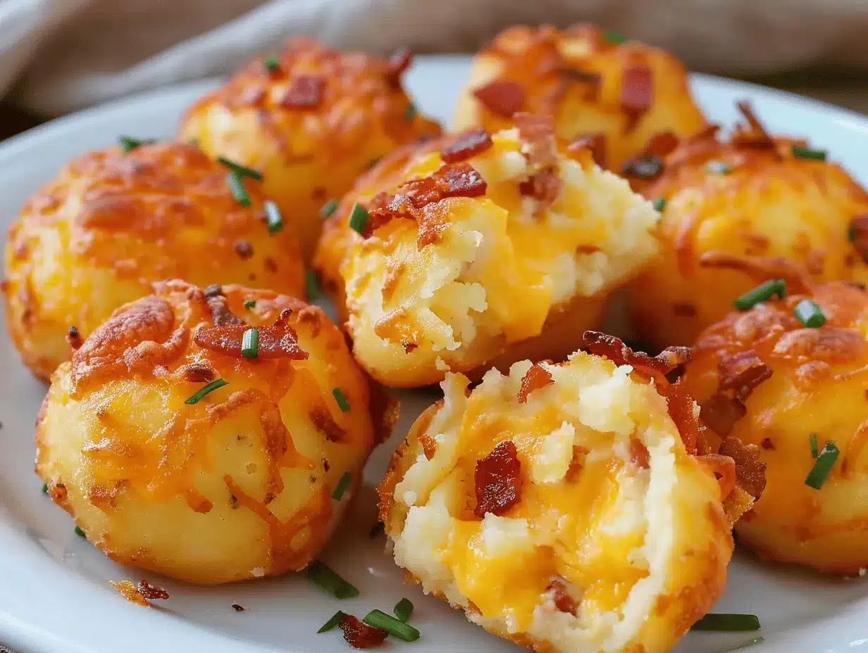 loaded bacon cheddar mashed potato puffs preparation steps