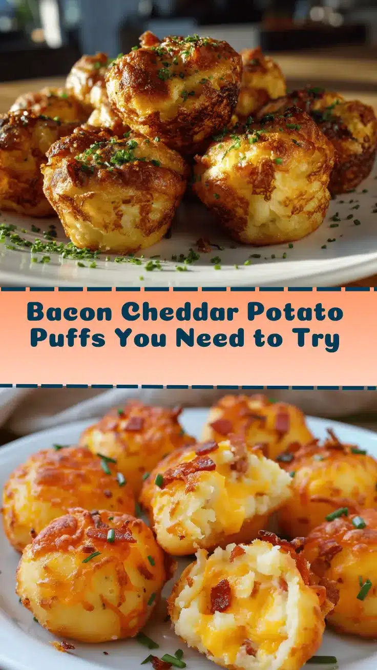 loaded bacon cheddar mashed potato puffs recipe