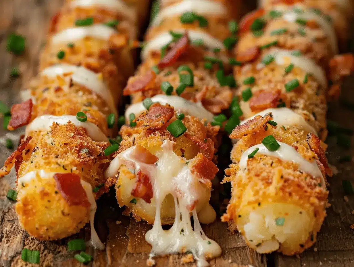 loaded bacon ranch cheesy potato sticks preparation steps