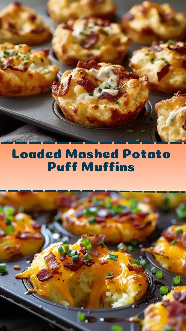 loaded mashed potato puff muffins recipe