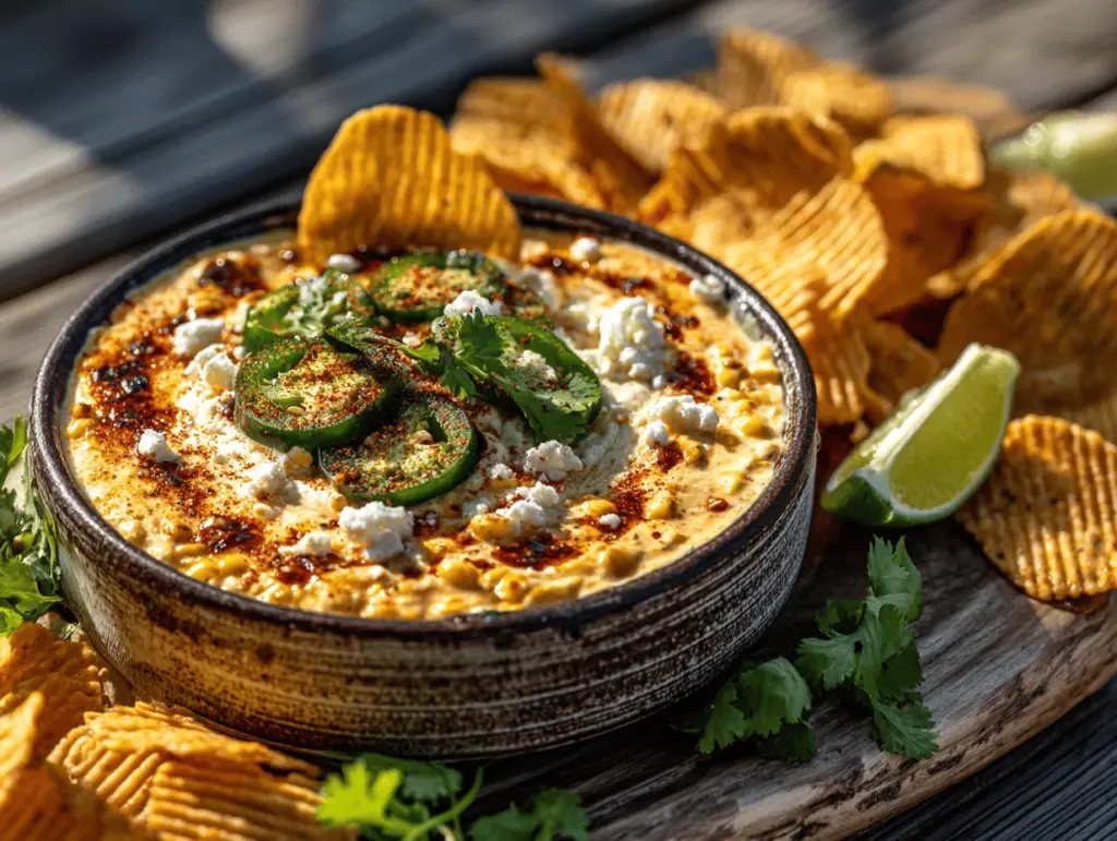 loaded street corn crack dip - featured image
