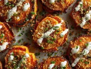 Parmesan Garlic Smashed Carrots - featured image
