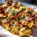 ranch garlic parmesan chicken skewers - featured image