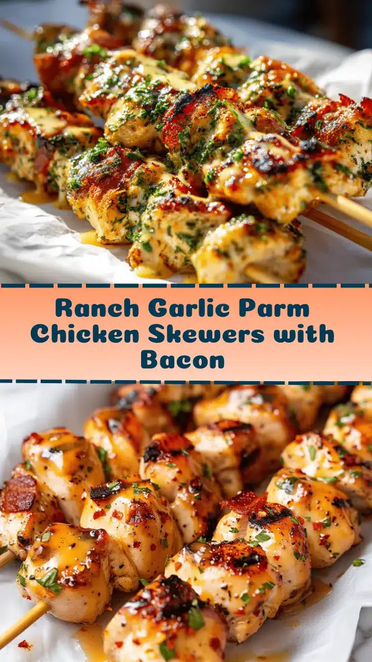 ranch garlic parmesan chicken skewers recipe