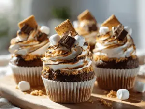 smores-stuffed cupcakes - featured image