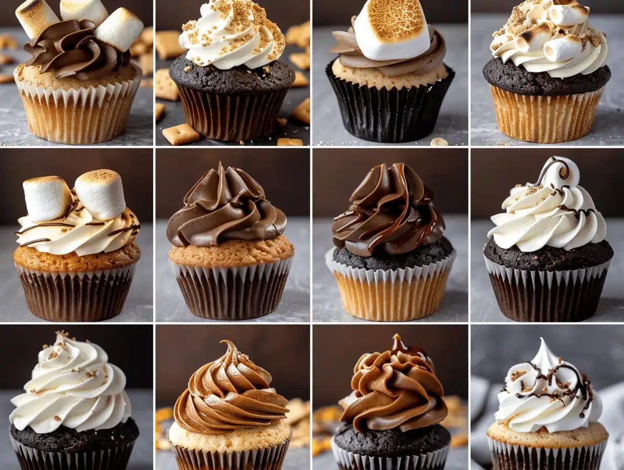 smores-stuffed cupcakes preparation steps