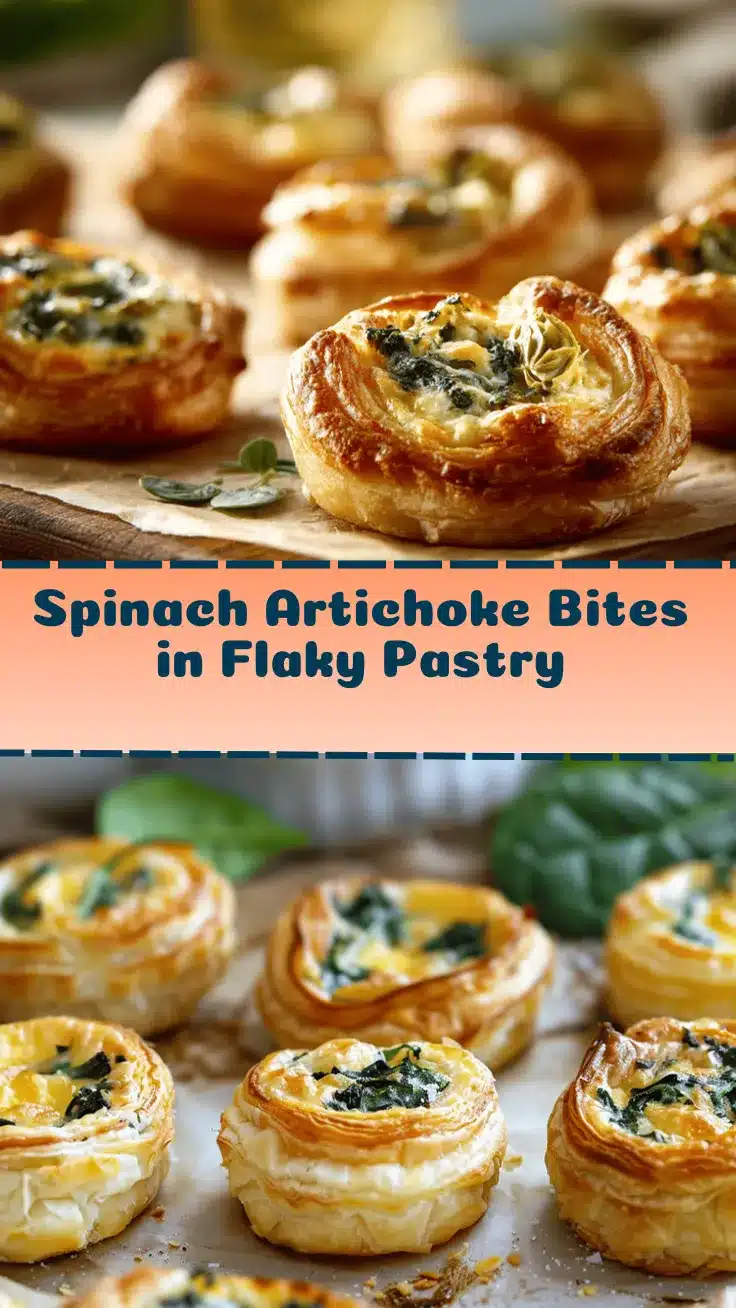 spinach artichoke puff pastry bites recipe