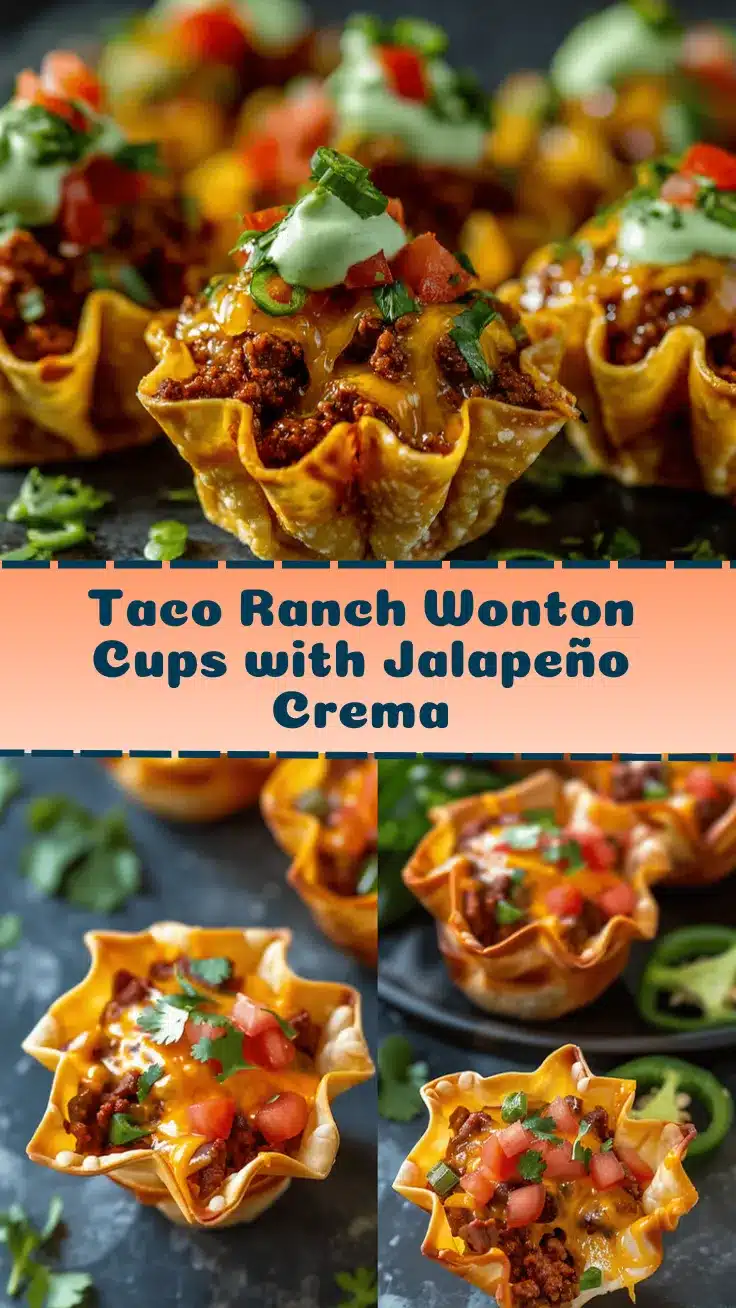 taco ranch wonton cups recipe