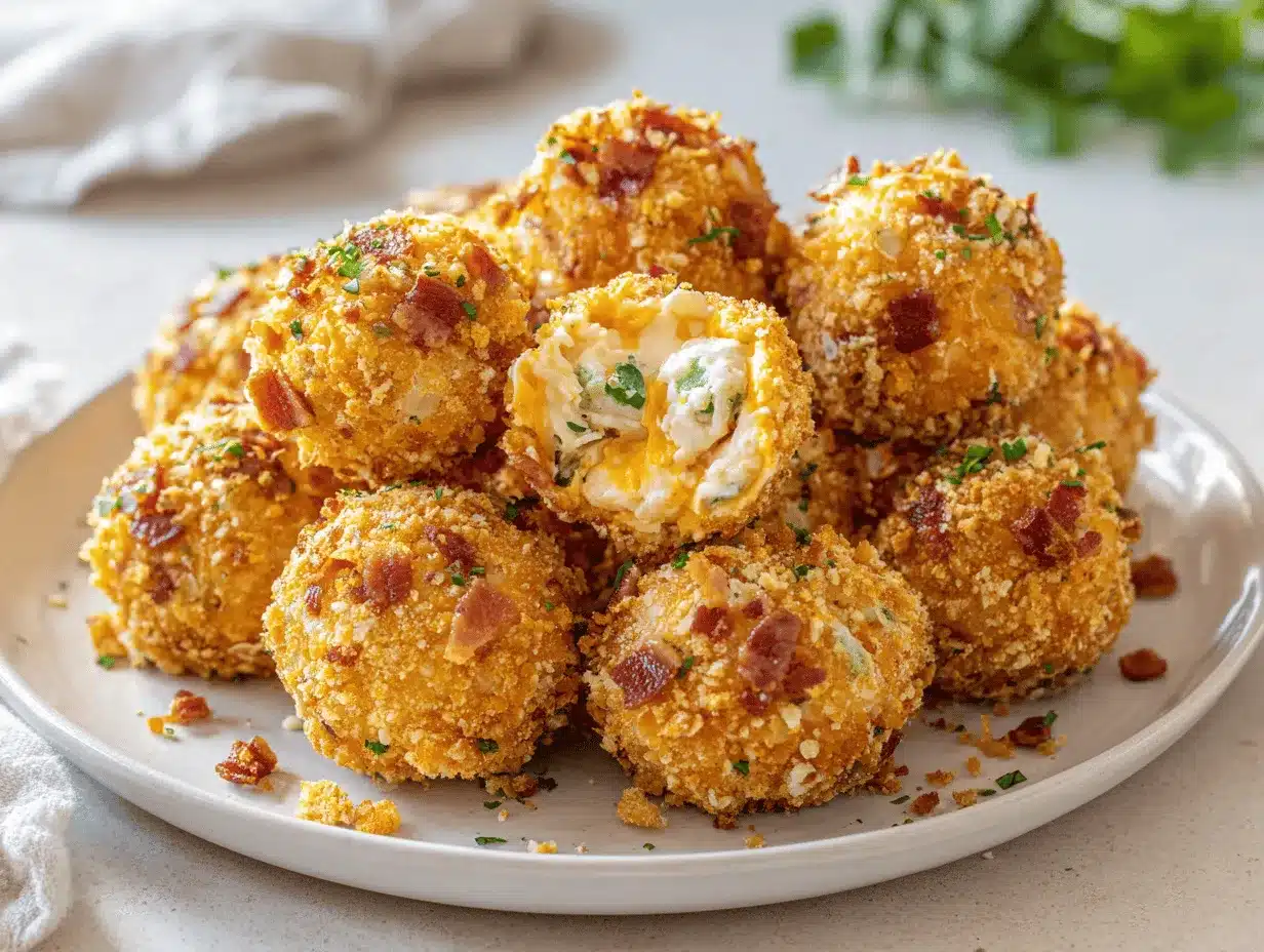 air fryer bacon jalapeño popper cheese ball bites preparation steps