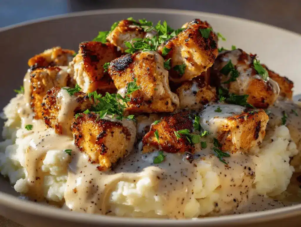 air fryer chicken bites - featured image